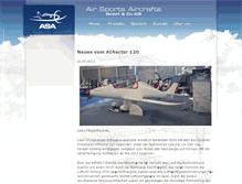 Tablet Screenshot of air-sports-aircrafts.com